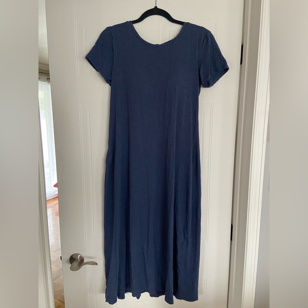 Uniqlo Dark Blue Midi Bra Dress
